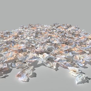 3D dry maple leaves pack model