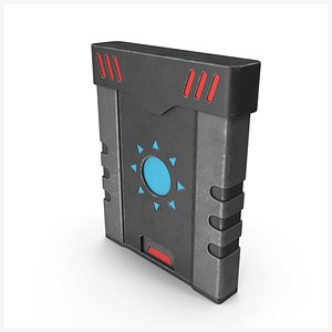 SciFi Access Key Cartridge Used V4 PBR 3D