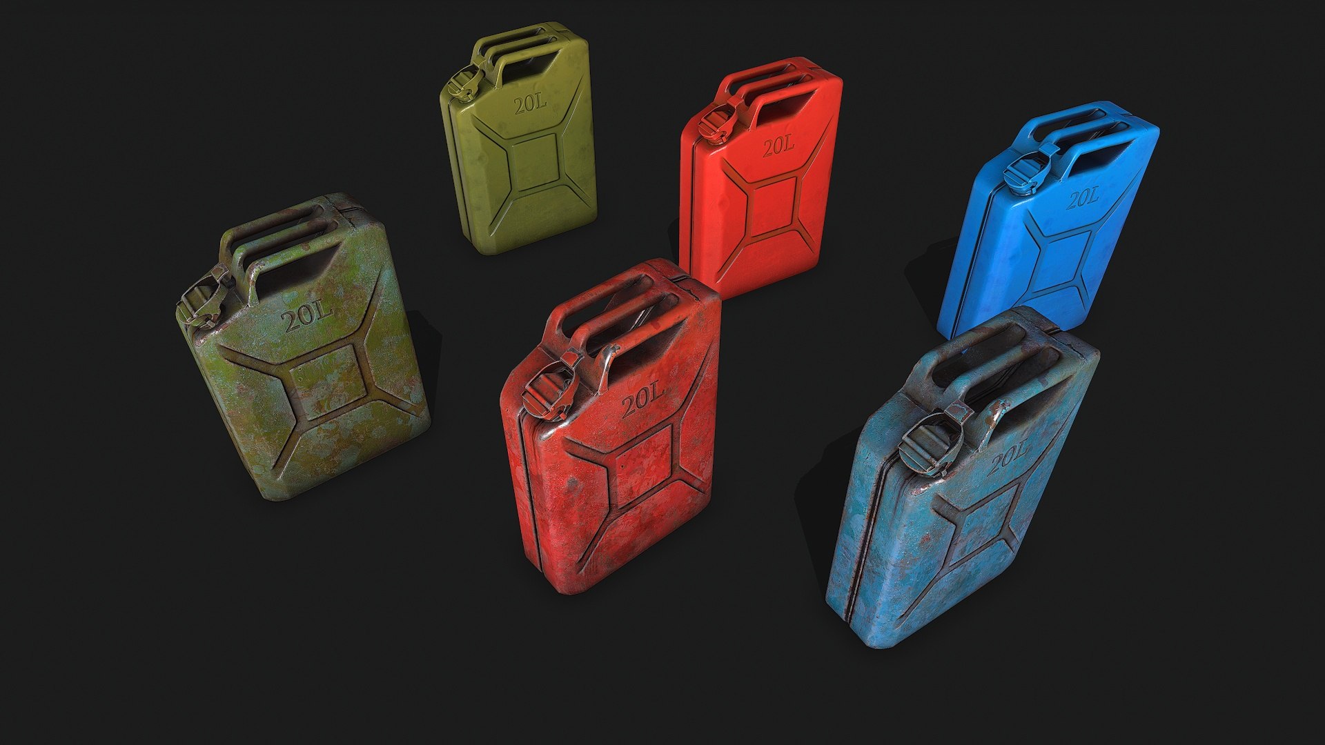 Jerrycan Gas Can 3D - TurboSquid 2152783