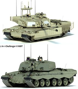 challenger 2 mbt tank 3d model