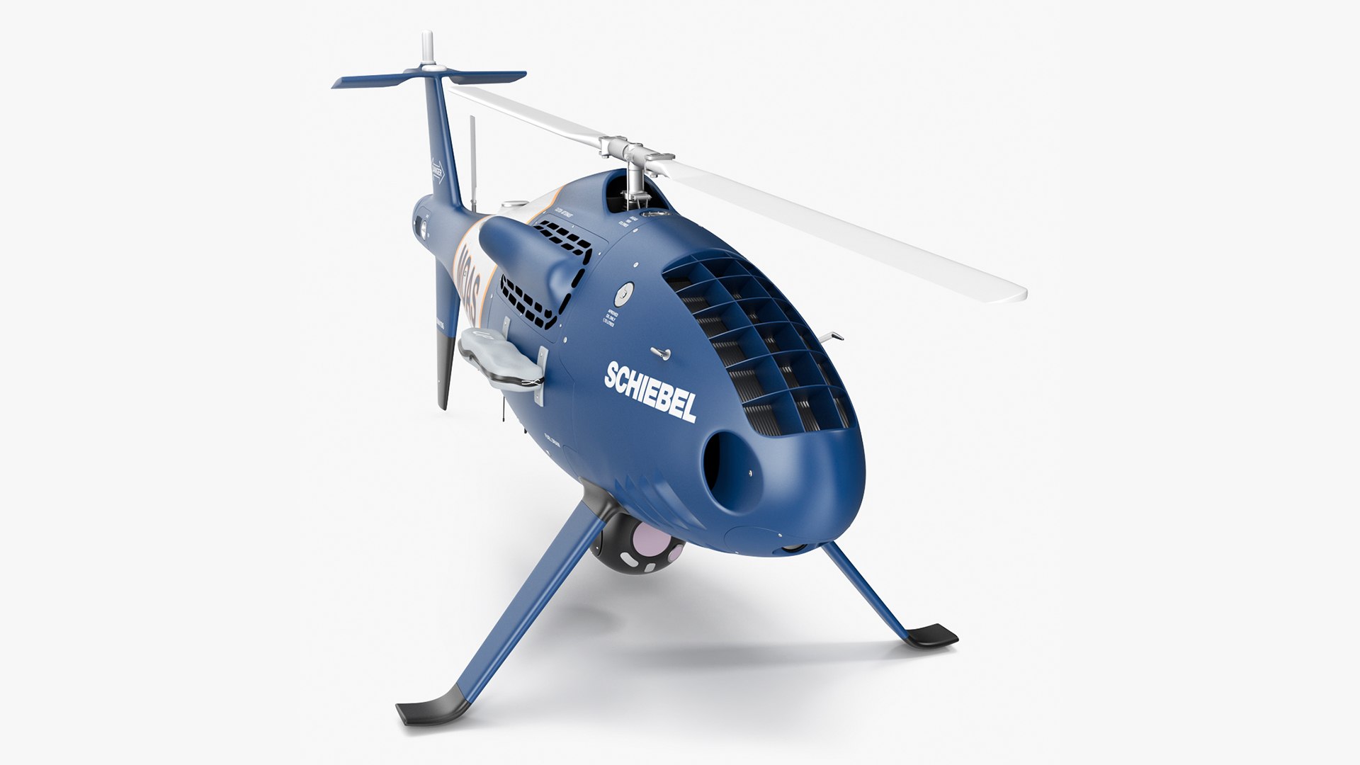 Schiebel Camcopter S100 UAV MOAS Rigged 3D model preview