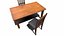 Alter Holztisch und Stuhl Low-Poly PBR