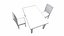 Alter Holztisch und Stuhl Low-Poly PBR
