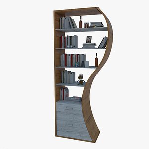 curved wooden rack 3D model