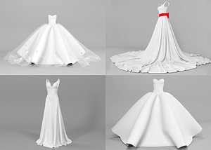 3D model wedding dresses