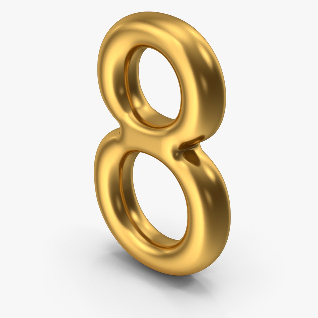 3D Number 8 Gold TurboSquid 1866348 3D Number 8 Gold TurboSquid 1866348