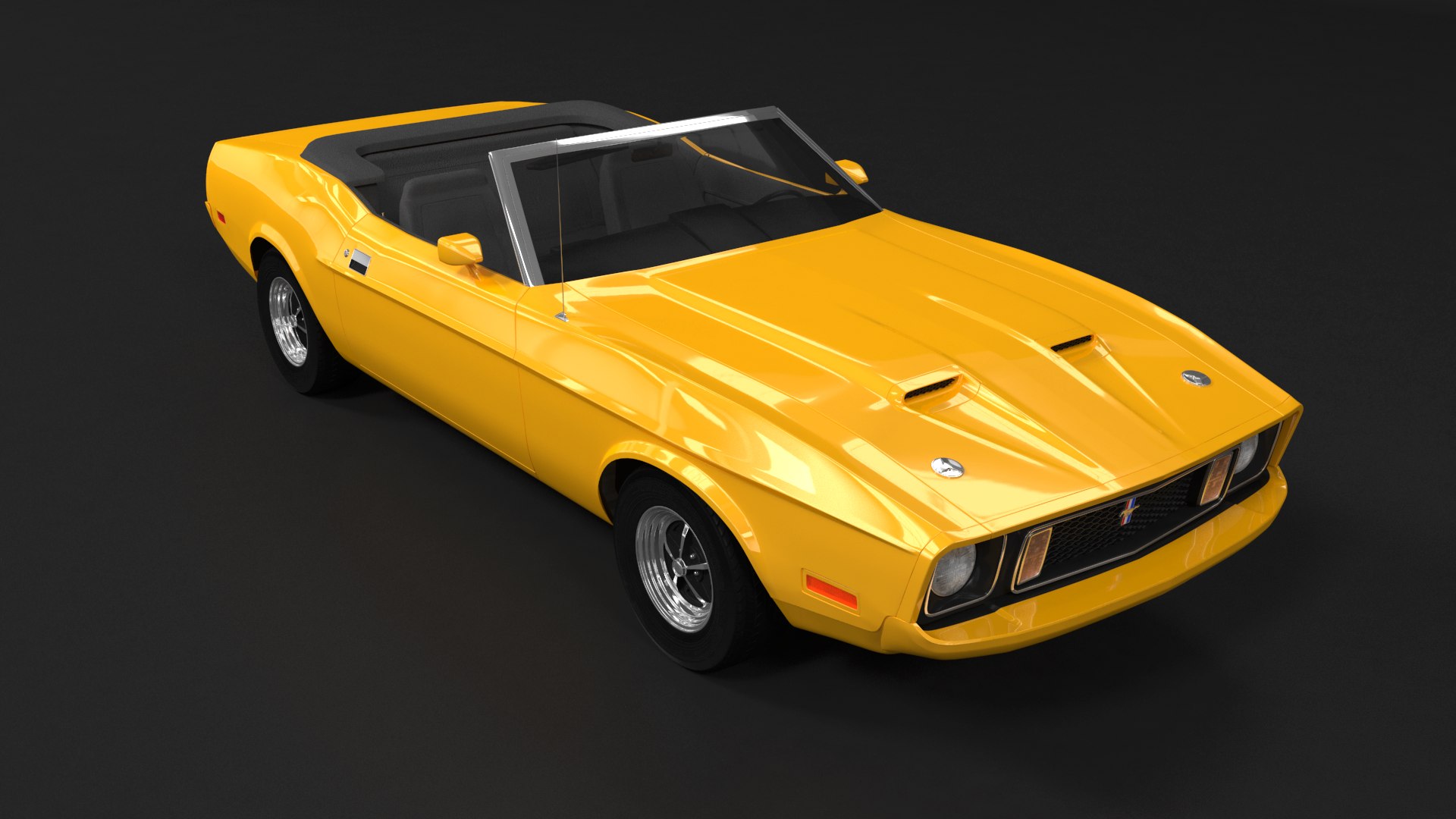 Mustang 1 1973 3D Model - TurboSquid 1691456
