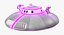 cartoon ufo 3D model