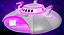 cartoon ufo 3D model