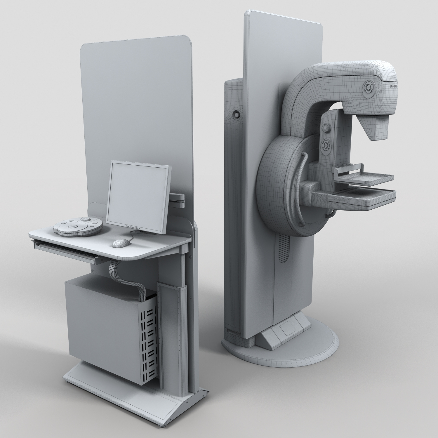 digital mammography 3d model