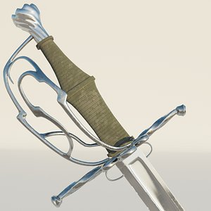 3D Swiss Saber about 1530 Game Ready model