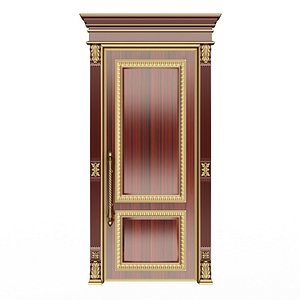 Carved Door Classic 01602 Wood 3D model