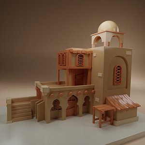 3D Arab Desert House