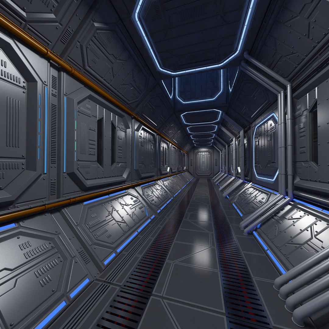 Sci-fi Interior Scene 3d Max