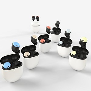 3D model Google Pixel Buds Pro All Colors 2023
