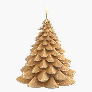 tree shaped candle 04 3D