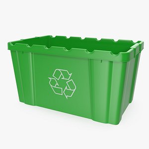 Green Recycling Bin