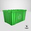 Grüner Recyclingbehälter