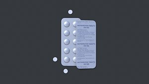 3D Pills Motriprofen model