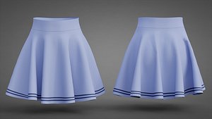 Circle-Cut Tennis Skirt - Mini Skirt Clothing