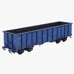 Open wagon Eaos PKP blue 3D model