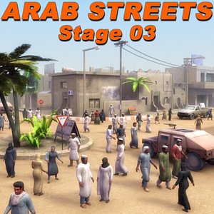 3d arab streets construction buildings