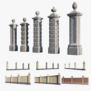 set classic fence PIERS FOR GATES