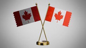 Table  Flag  of Canada 3D model