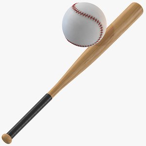 3D Baseball Bats And Balls Collection model