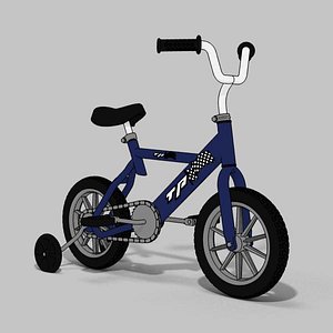 child bicycle toon 3d max