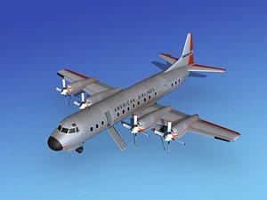 propellers l188 electra airline 3d max