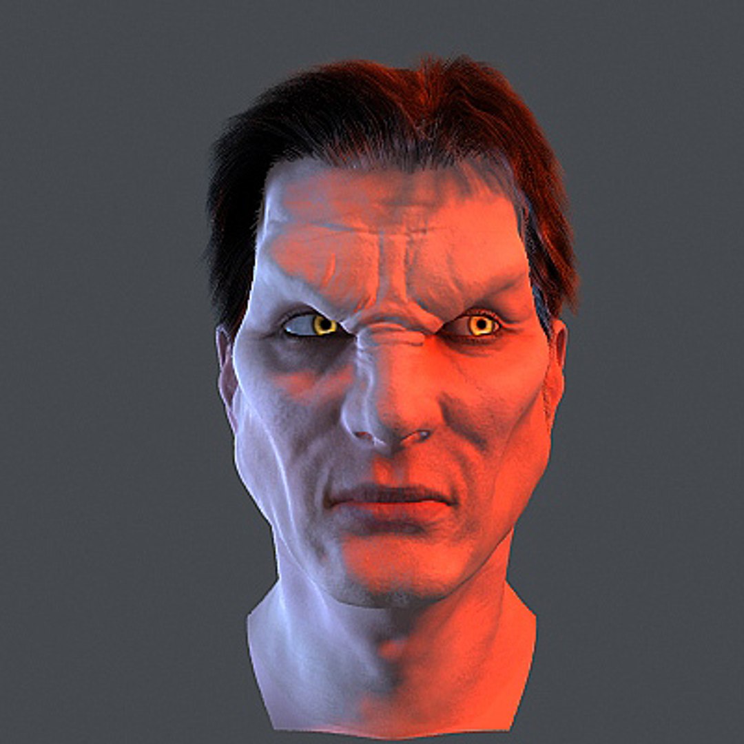3d Realistic Vampire Human Head Model