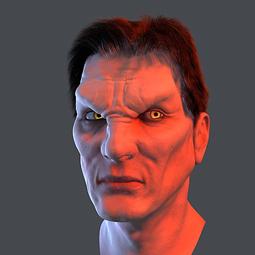 3d Realistic Vampire Human Head Model