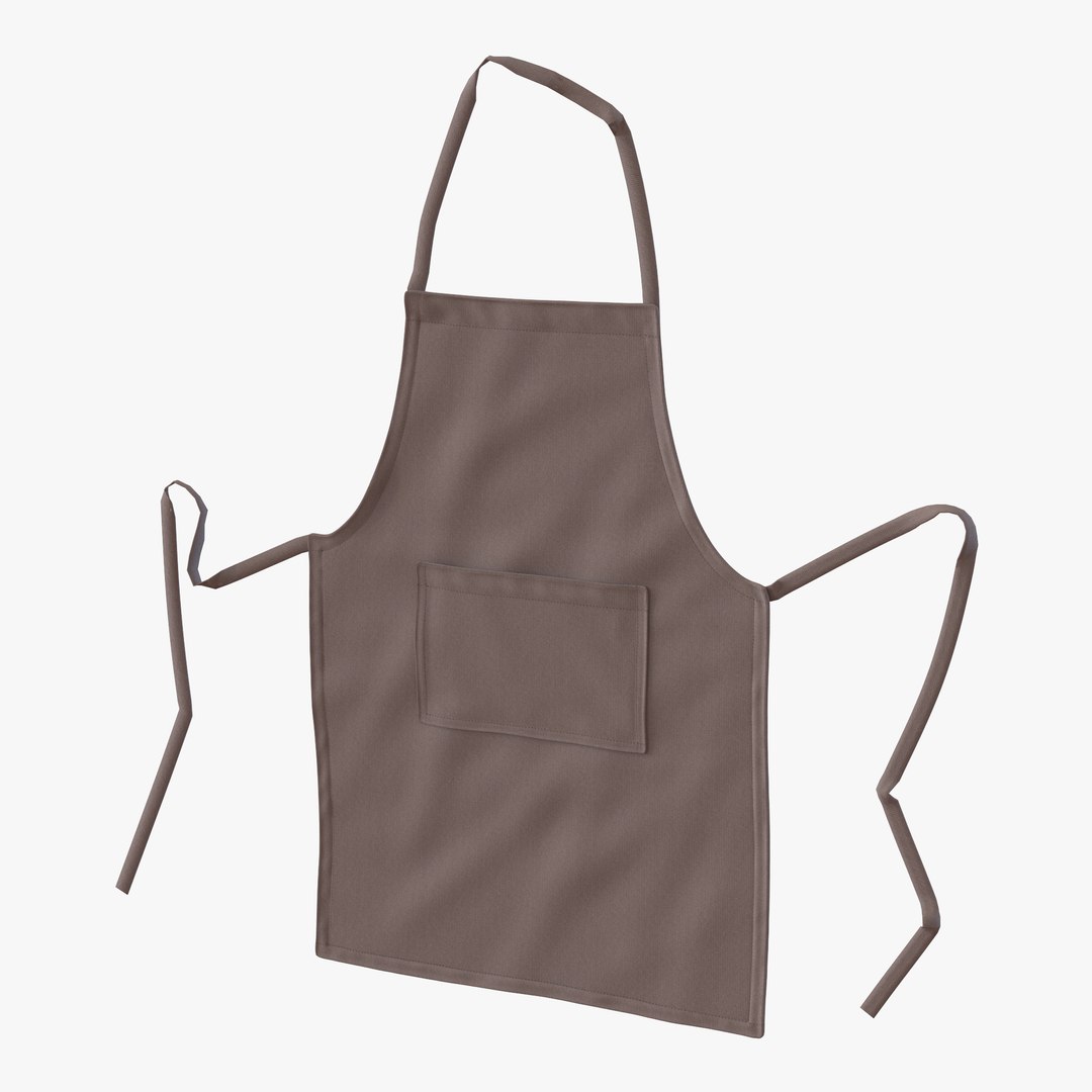 Cafe Apron 2 3D model preview