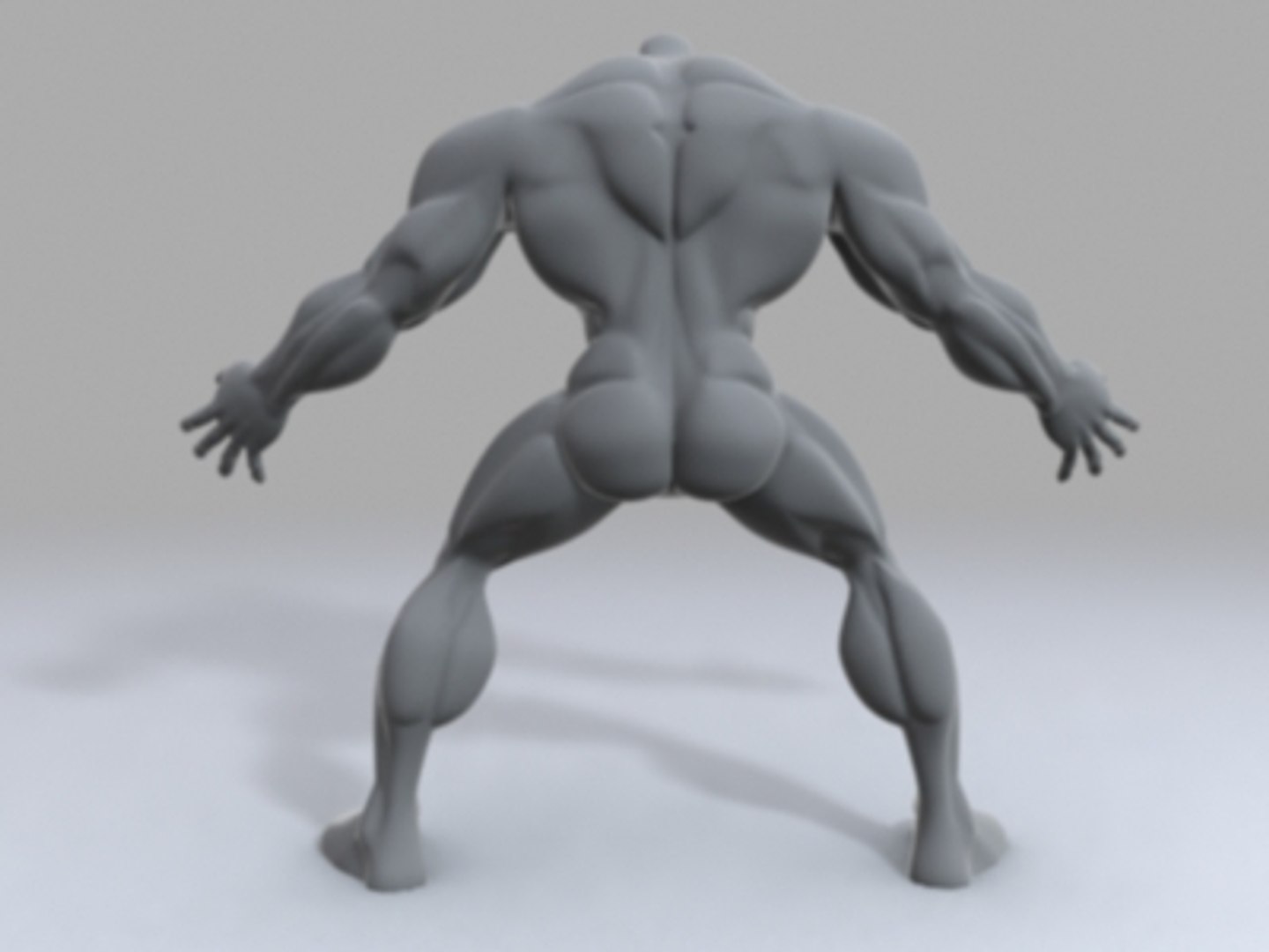 Muscular Comic Male 3d Model