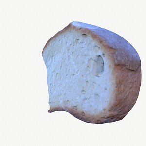 slice 02 bread modeled 3D