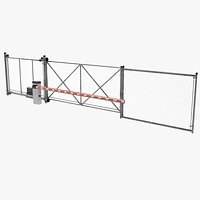 Fence With Automatic Gate
