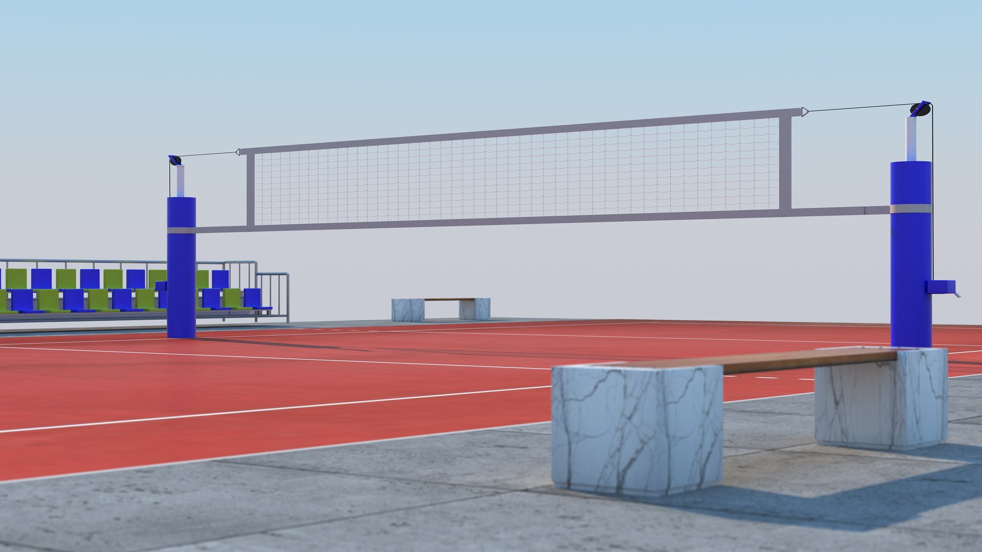 3D Volleyball Court Model - TurboSquid 1880665