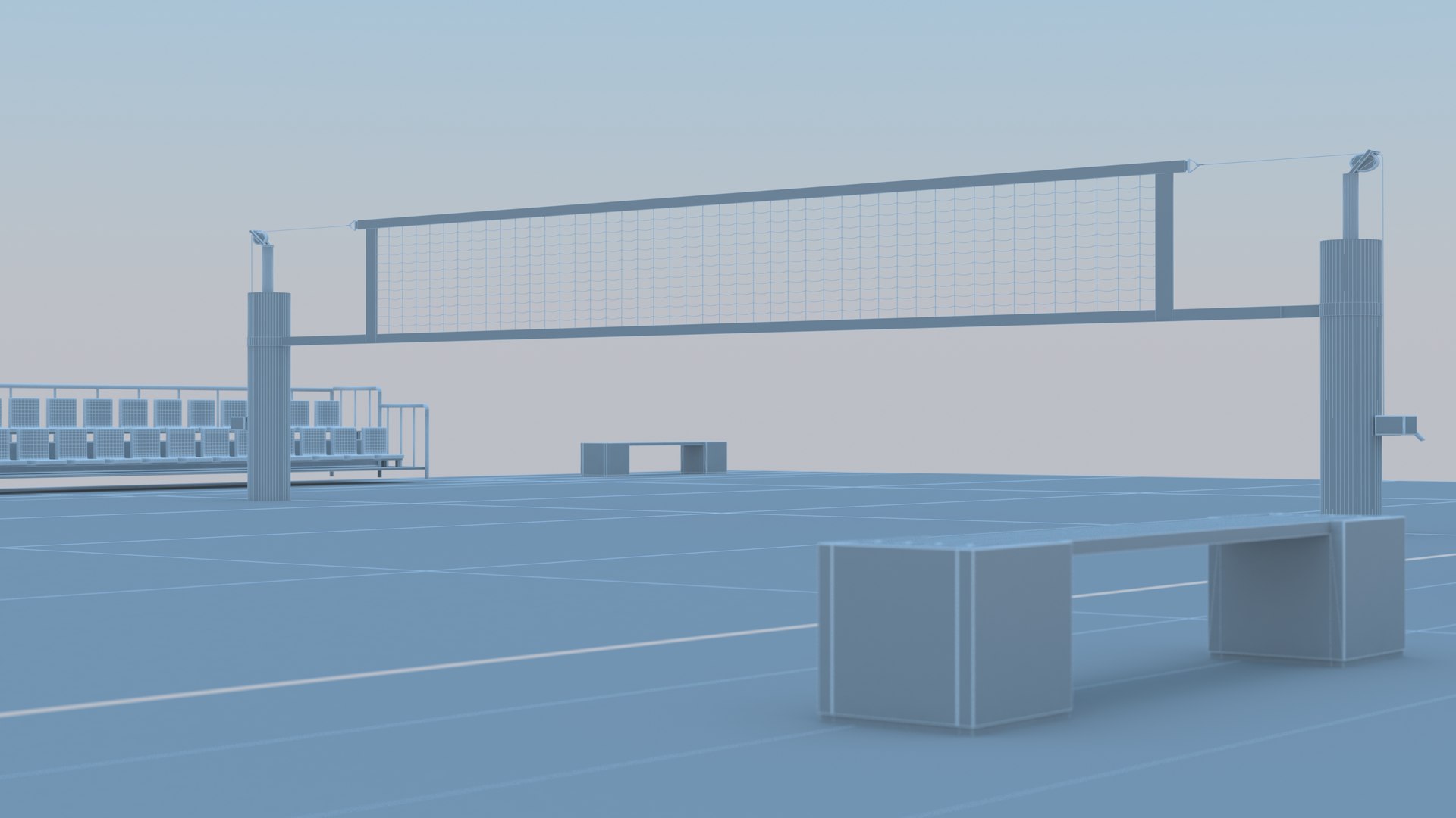 3D Volleyball Court Model - TurboSquid 1880665