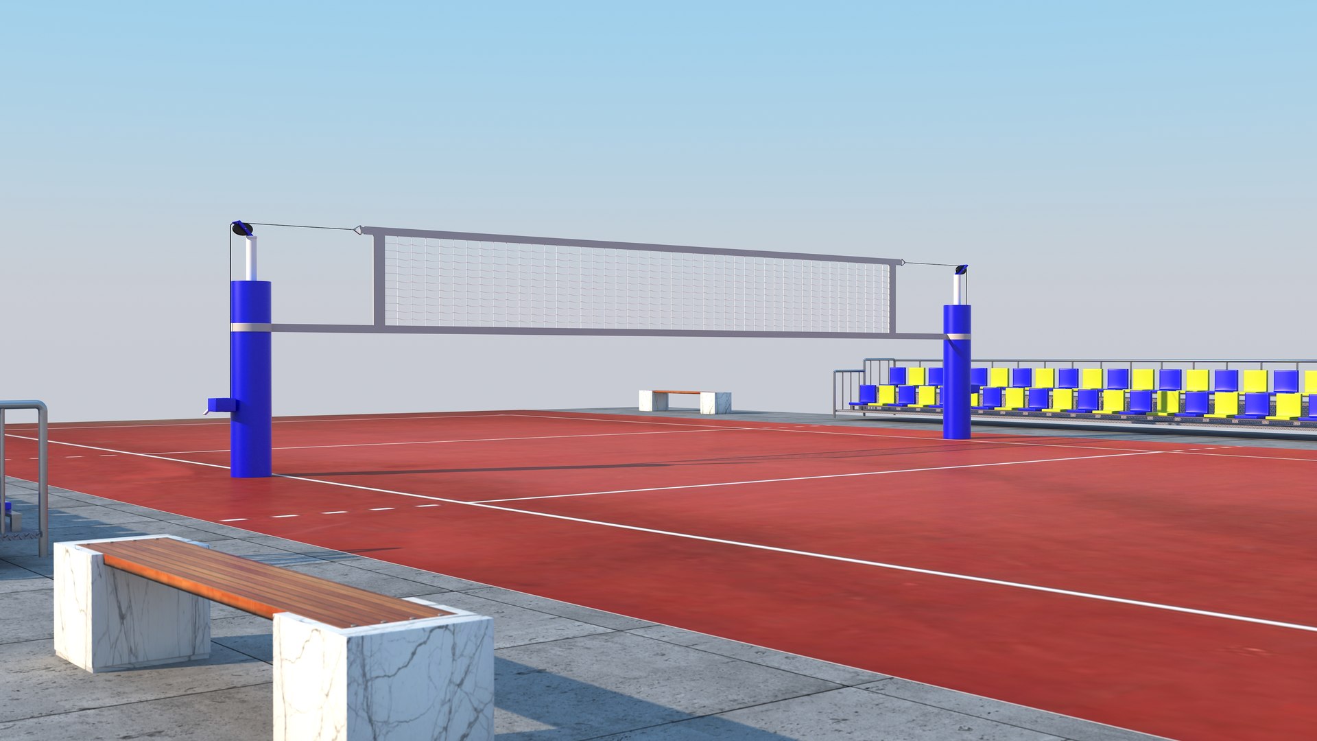 3D Volleyball Court Model - TurboSquid 1880665