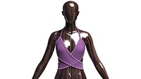 Girls Ribbed Criss-Cross Halter Top