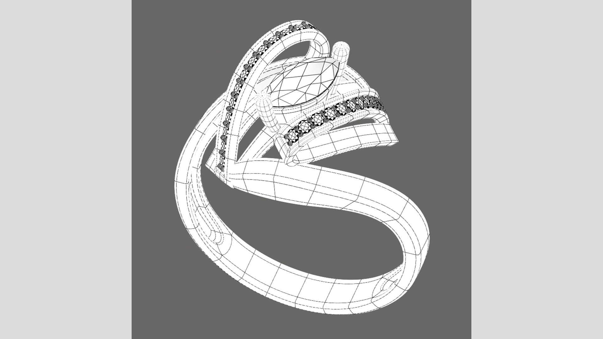 3D Model 7mm Ruby Marquise Gold Ring - TurboSquid 1875327