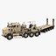 Ciągnik siodłowy Oshkosh M1070 z naczepą M1000 HET Desert Dirty Rigged