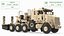 Ciągnik siodłowy Oshkosh M1070 z naczepą M1000 HET Desert Dirty Rigged