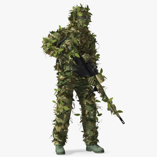 Soldier with Rifle 3D model