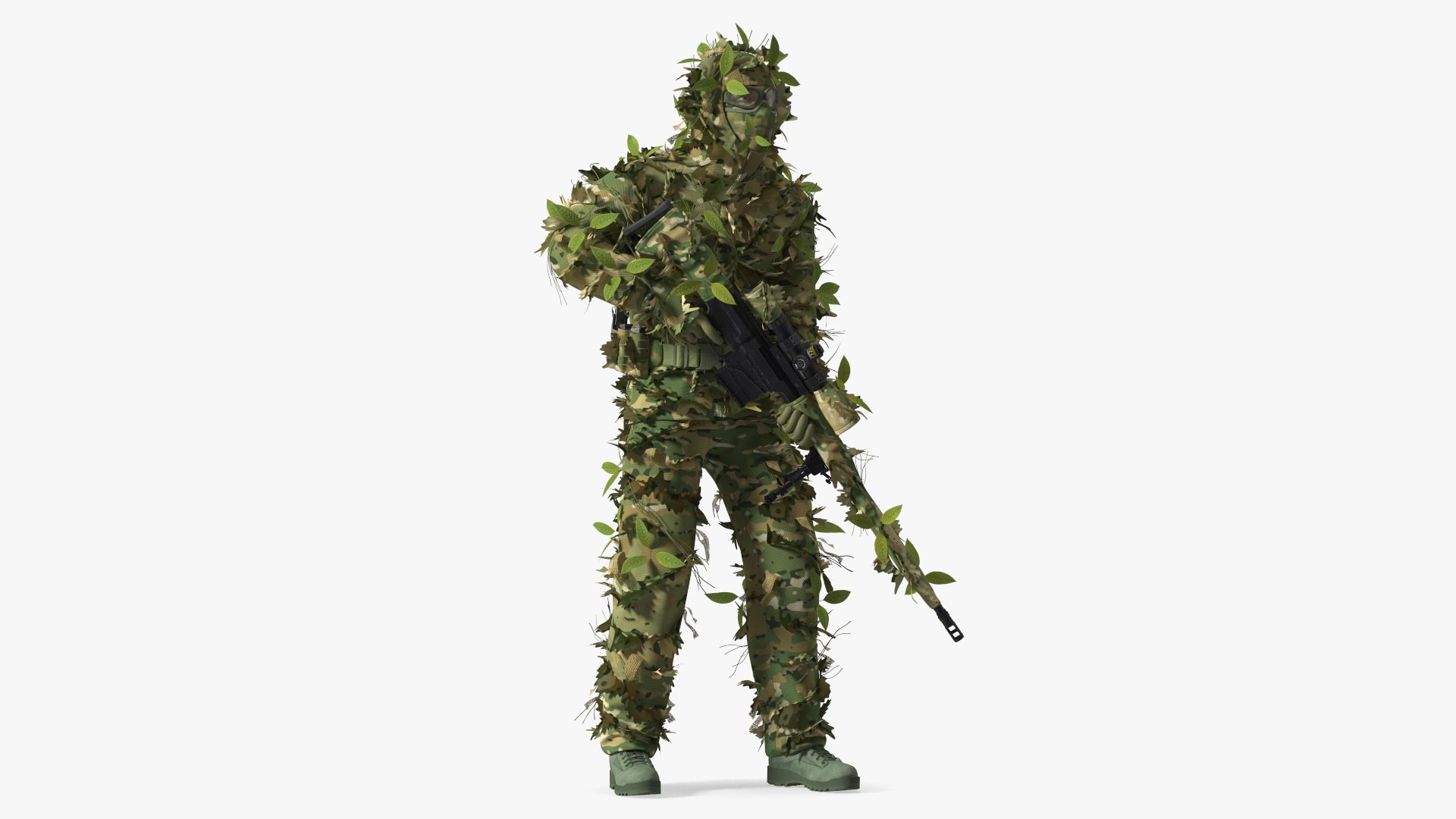 Soldier with Rifle 3D model preview