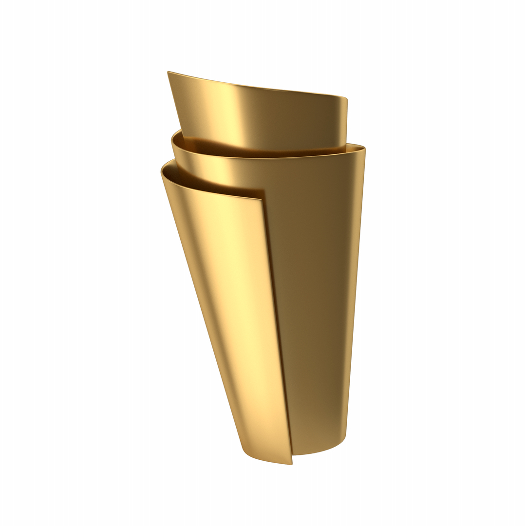 3D Gold Scroll Ribbon - TurboSquid 2047710
