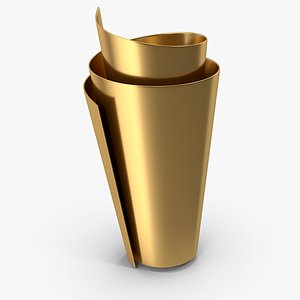 3D Gold Scroll Ribbon