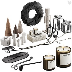 3D 464 happy new year 09 christmas decorative set 02