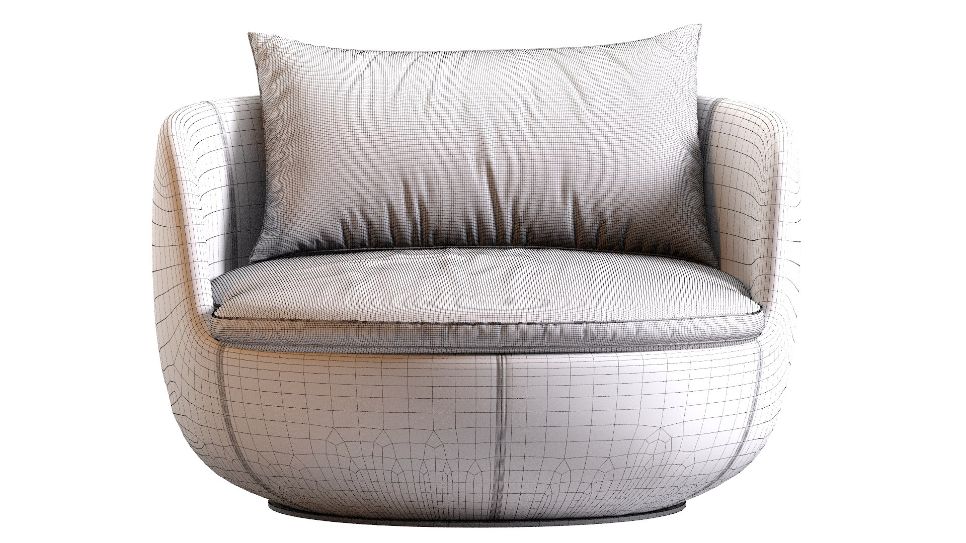 3D Bart Swivel Lounge Chair model - TurboSquid 2067039